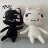Cartoon Mascot Inouetoro Cat Plush Toy Cute White/Black Kitten Doll Plushies Ornament Soft Stuffed Animal for Children Fans Birthday Gift