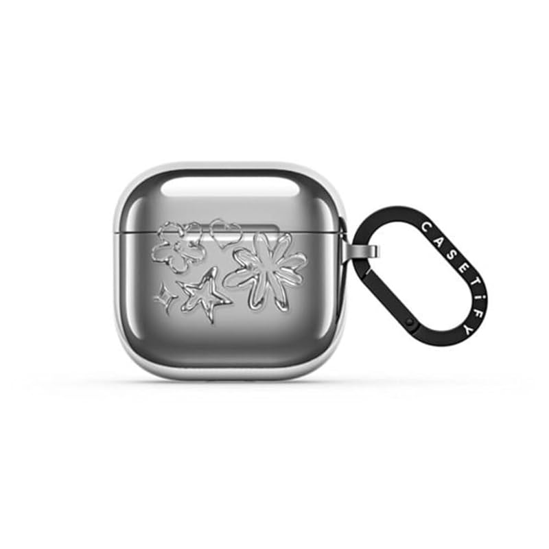 

CASETiFY mirror case AirPods 4 - Chrome Doodles silver