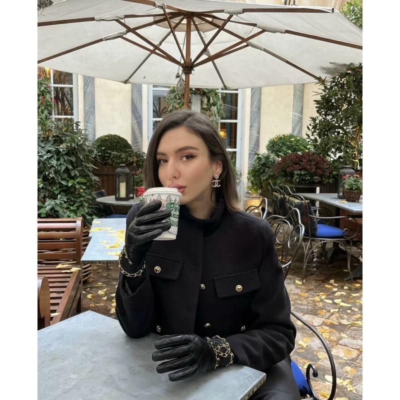 DAFIFY Women's Fashion Casual Solid Color Print Autumn Winter Long Sleeve O-Neck Jackets & Coats