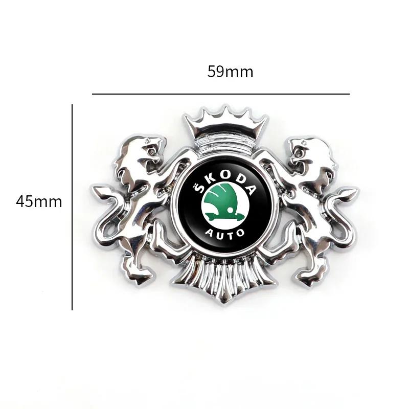 YSAG7 Metal Stickers for Skoda Superb 3 Fabia 1 2 Kodiaq Karoq Octavia A7 A5 RS Yeti Rapid Vision Roomster Car Side Emblem Decals