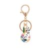 Cute Panda Bamboo Metal Keychain - Cartoon Alloy Pendant Accessory