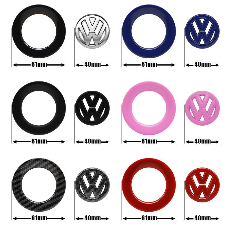 FD02-Car Styling Steering Wheel Logo Decoration Stickers For Volkswagen GTI Polo Golf Passat Scirocco Jetta Beetle Tiguan Accessories