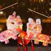Yousheng Lion Dance Lantern Handmade Chinese Traditional Lion DIY Crafts Spring Festival Handheld Lantern for Chinese New Year Mid-Autumn Festival