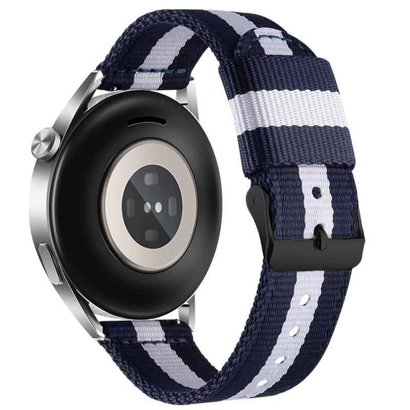 

17мм 19мм 20мм тканинний нейлоновий ремінець для годинника SWATCH Браслет Заміна браслета Жіночий чоловічий годинник Спортивний годинник Аксесуари Ремінець 17mm білий/синій