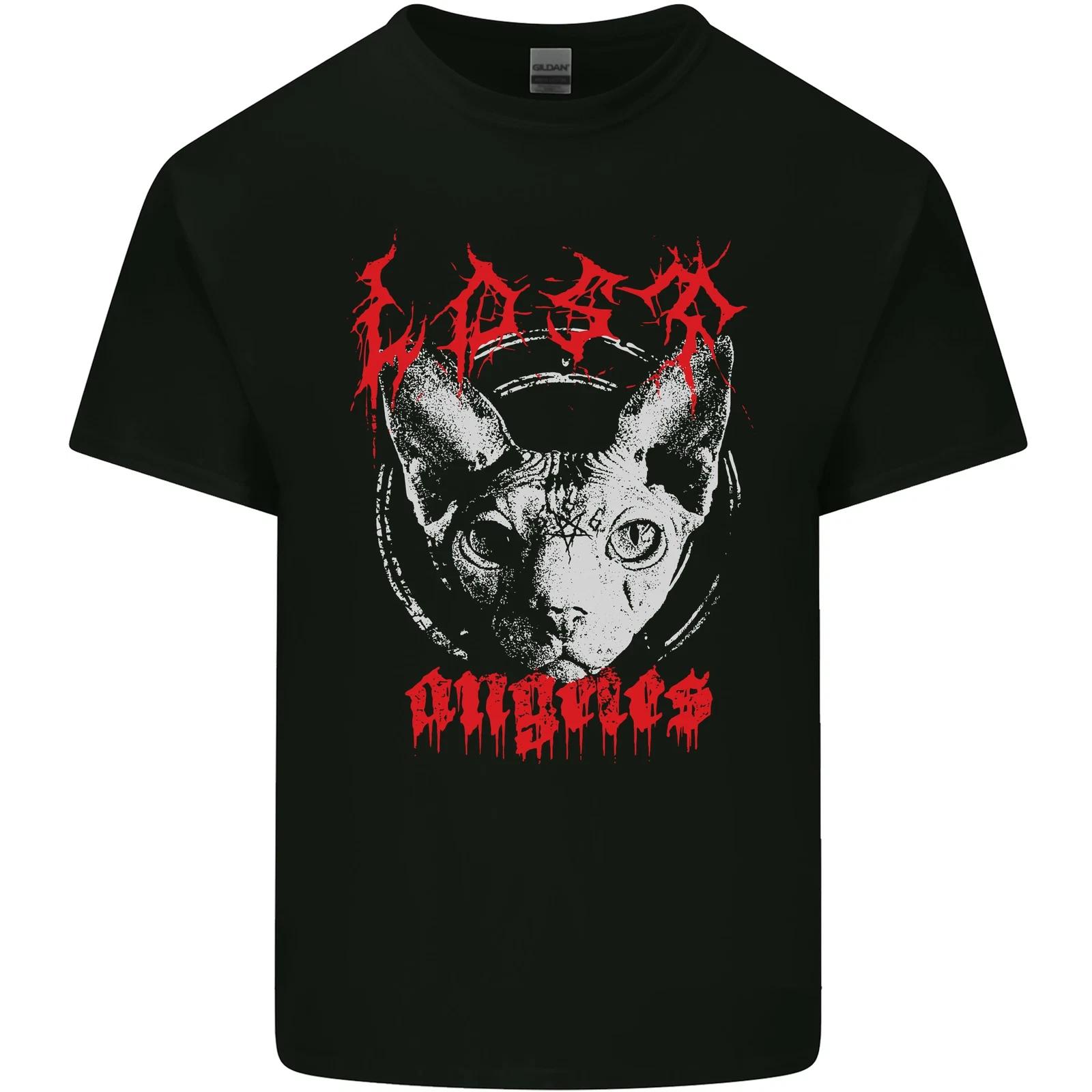 Lost Angels Demonic Evil Cat Heavy Metal Kids T-Shirt Childrens L