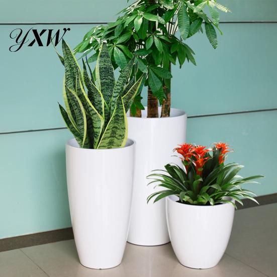 Contenedor Grande para Plantas Maceta Profunda Cerámica de Imitación con Agujero de Drenaje Resina Monstera Elegante Decoración de Porche Maceta Plato para Interiores