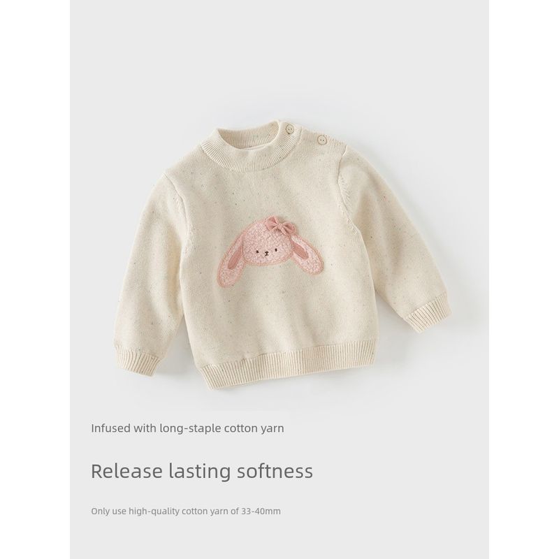 David Bella Warm New Winter Clothing Girls' Sweater Baby Half Turtleneck Knitwear Kidsren's Fleece Pullover Top