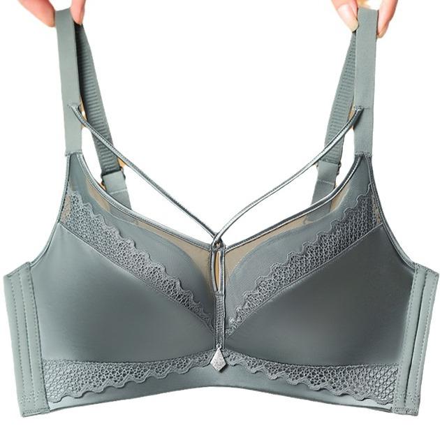 French Style Lingerie Women's Underwire Gathering Bra Adjustable Seamless Sexy Bra