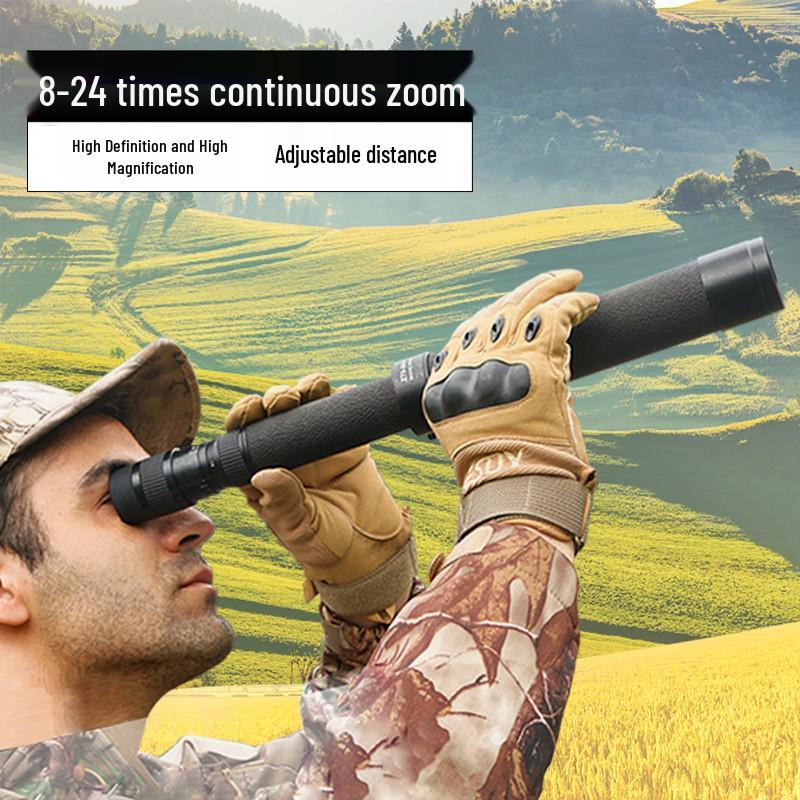 8-24X40 HD Night Vision Telescope with Tripod - Extendable, Professional, Low-Light Outdoor Use
