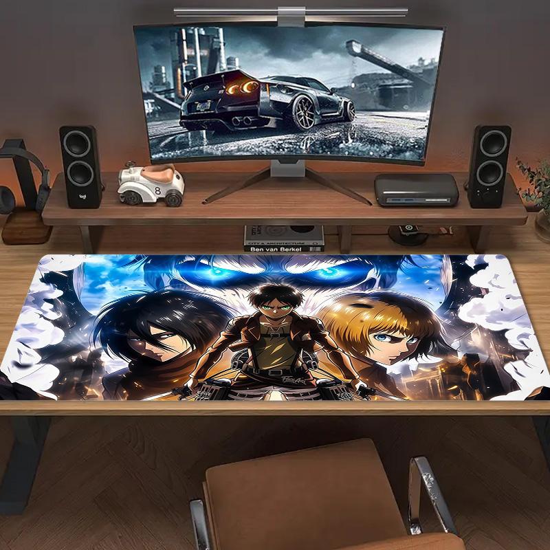 Attack On Titan Print  Cushion Non-slip Laptop Tablet Big Mousepad XXL Mat Mini PC Playmat With Lock Edge