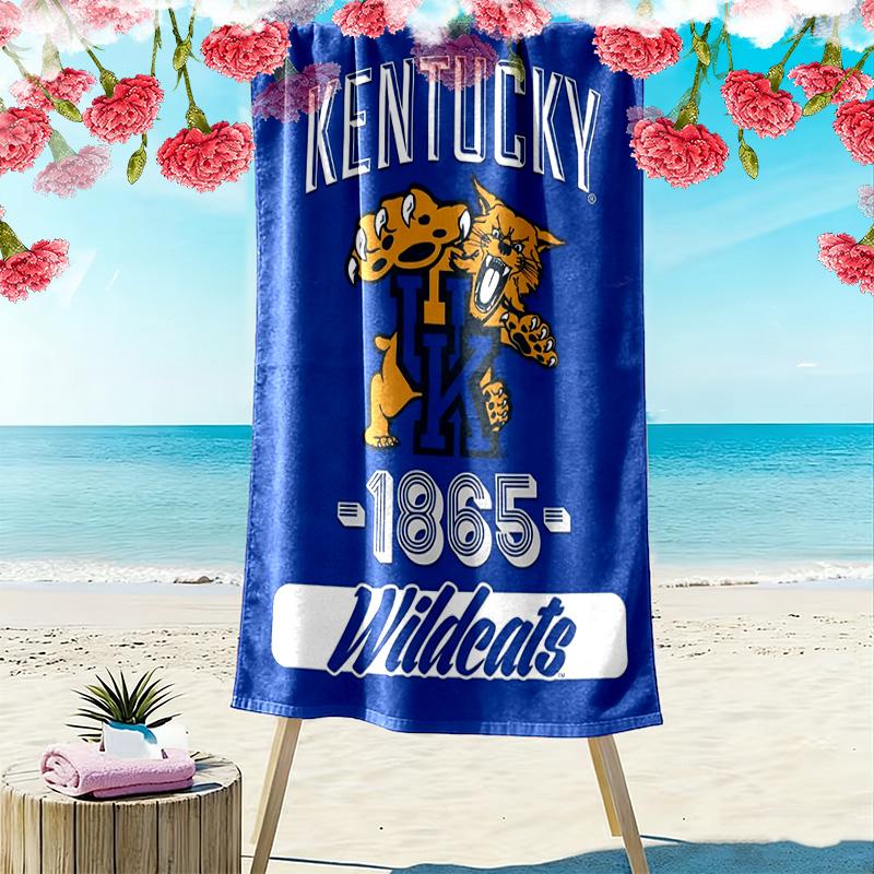 Kentucky Wildcats Druck Strandtuch, Großes Weiches Schnelltrocknendes Handtuch für Strand Camping Schwimmen