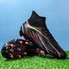 High-top football shoes tf broken nails artificial turf AG nails leather feet male and female teenagers training shoes