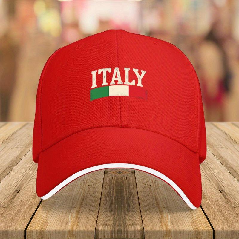 Italy Flag Embroidery Baseball Cap Polyester Adjustable Outdoor Sports Fashion Hat Unisex