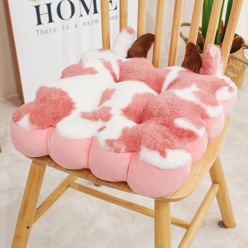 

Plush Rabbit Fur Printed Cushion In Leopard Pattern For Stylish Living Room Decor розовый