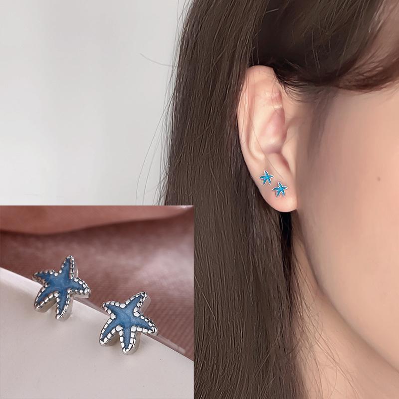 VENTFILLE 925 Stamp Silver Color Star Earrings for Women Crystal Jewelry Girls Birthday Gift Dropship Wholesale