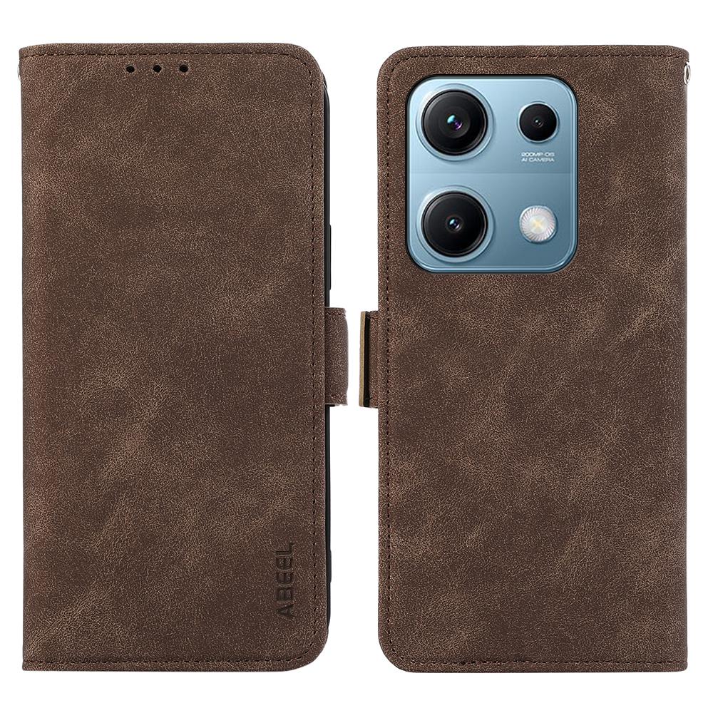 ABEEL Für Xiaomi Redmi Note 14S 4G Hülle PU-Leder Folio Ständer Ansicht RFID-Blockierung Handyhülle