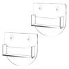 Window Mount Business Card Holder with Suction Cups Clear Acrylic Business Card Display Stand Single Pocket Organizer