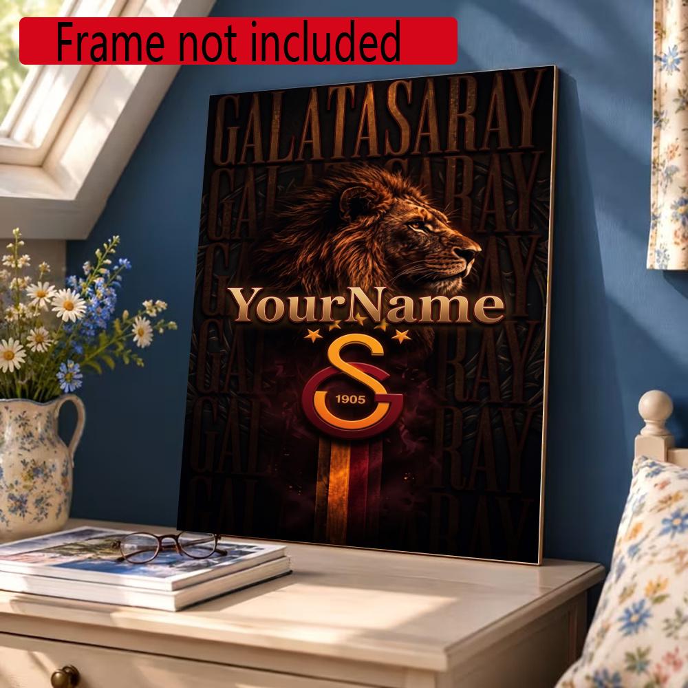 Galatasaray Personalized Name Round Diamond Painting Kit Diamond Embroidery Painting Rhinestones Mosaic Frameless Handwork Decoration Arts