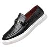 New Shoes for Men Leather Casual Shoes Designer Flat Leisure Shoes Big Size Slip-on Loafers