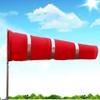 Airport Windsock Outdoor Hanging Heavy Duty Red Ripstop Wind Sock Windsocks with Reflective Belts Length 59.06 Inch