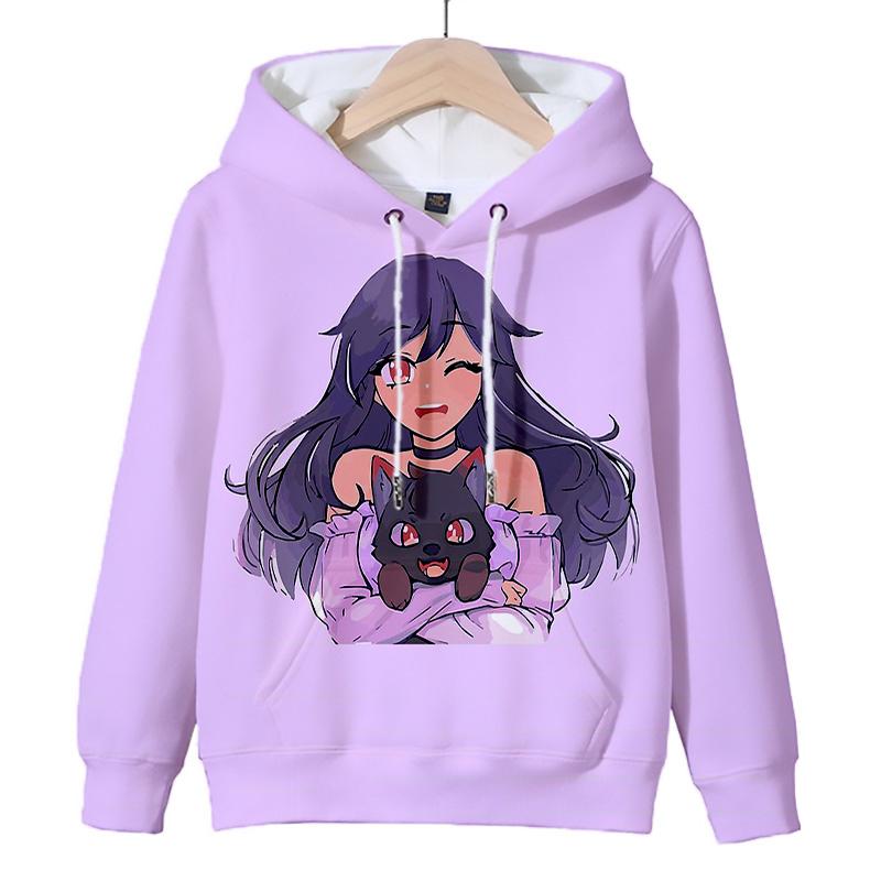 3D Game Aphmau Print Hoodie Kids Hooded Sweatshirts Cartoon Anime Hoodies Spring Fall Children Clothing Harajuku Hooded Pullvers 160CM