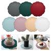 1 set de table en silicone et dentelle, dessous de verre antidérapant, accessoire de cuisine, dessous de verre rond, dessous de verre