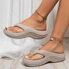Unisex Contrasting Wave Thick Soled Slippers, Lightweight EVA Sandals, Soft, Non Slip, Shock-absorbing, Comfortable for Cooldown