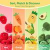 Montessori Fruit Colore Sorting Game Baby Simulation Carrot Plucking Plush Toy Vegetable Shape Matching Picking Play SensoryToy