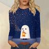 Women's Daily Casual Long-sleeved Printed O-neck Top