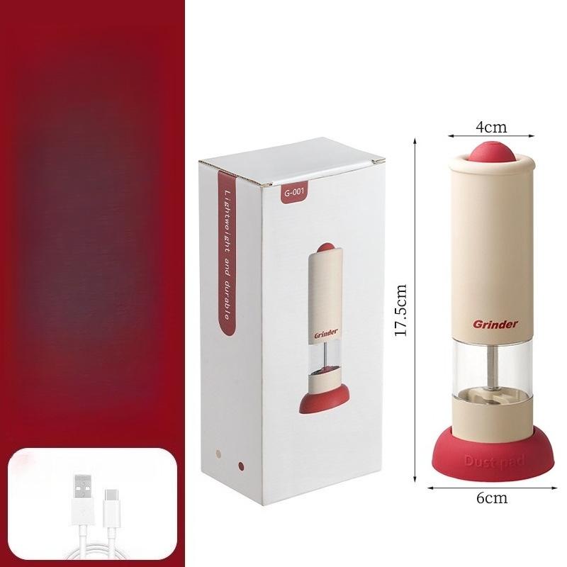 

1PC Electric Pepper Grinder Kitchen Fresh Grinding Seasoning Sea Salt Pepper Black Grain Pepper Grinder Bottle Household