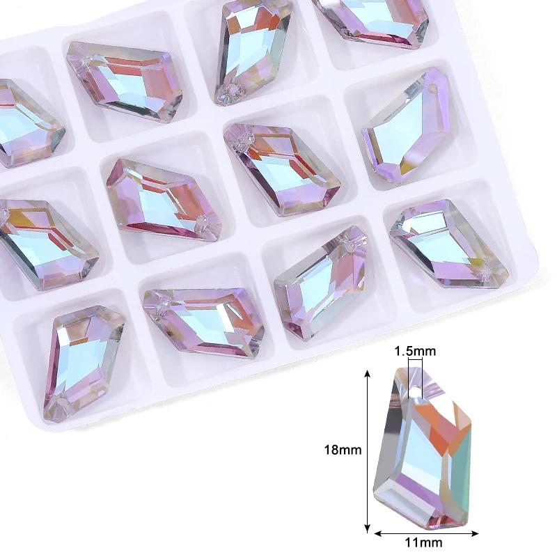 Charming Crystal Pendant Multi Shaped Rhinestone Pendant Crystal Jewelry Accessories Crafts Stone for Earrings Bracelet Making