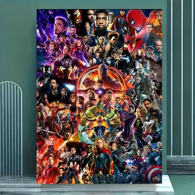 Marvel Avengers Scene 5D Diamant Mosaik Film Fuld Rund/Firkantet DIY Diamant Maleri Komplet Sæt Boligdekoration Rammeløs
