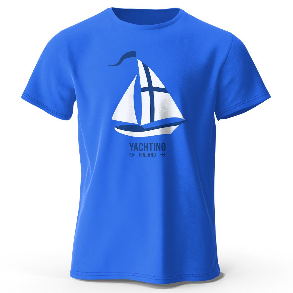 Men's Yachting Graphic Print T-Shirt 100% Cotton Vintage Tops for Summer Oversize Style Women Tees