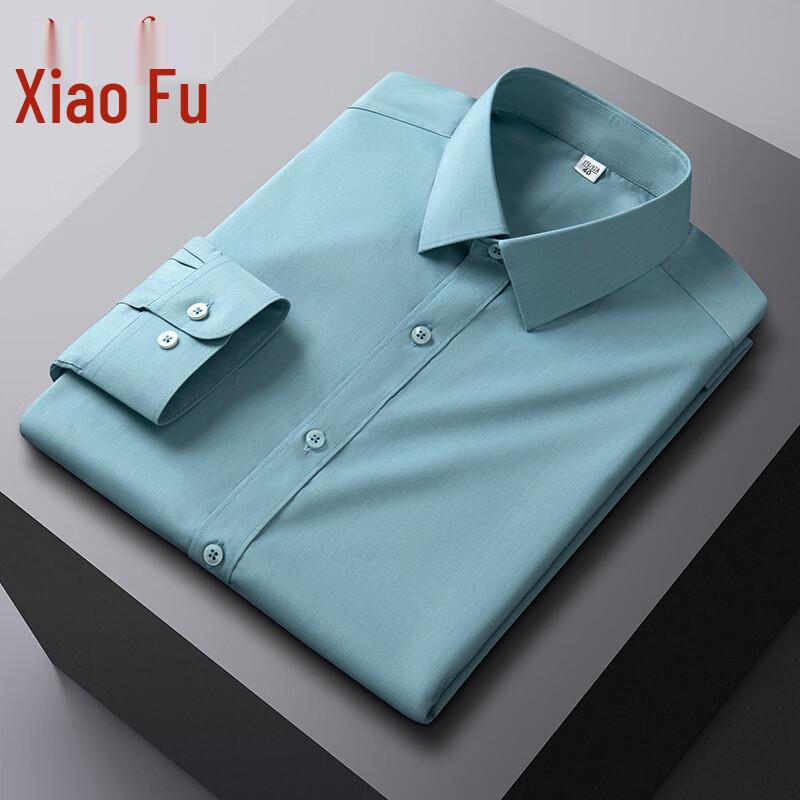 

Мужская рубашка Xiao Fu 2026 Весна, с длинным рукавом, Business Casual, стрейч 41