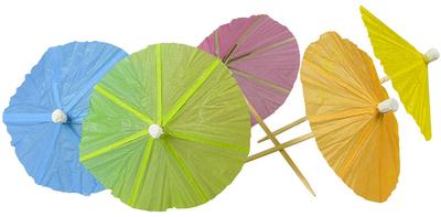Colorful Paper Drink Umbrellas 10cm 16pcs