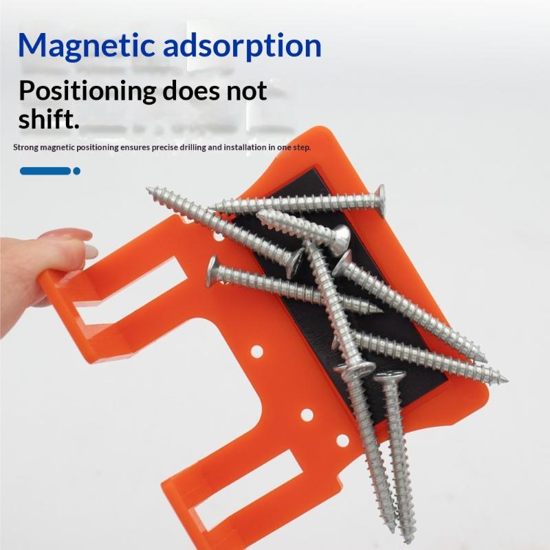 Orange Metal Hinge Mounting Bracket With Strong Magnetic Adsorption And 2.5Mm Door Gap Control For 35Mm Hinges