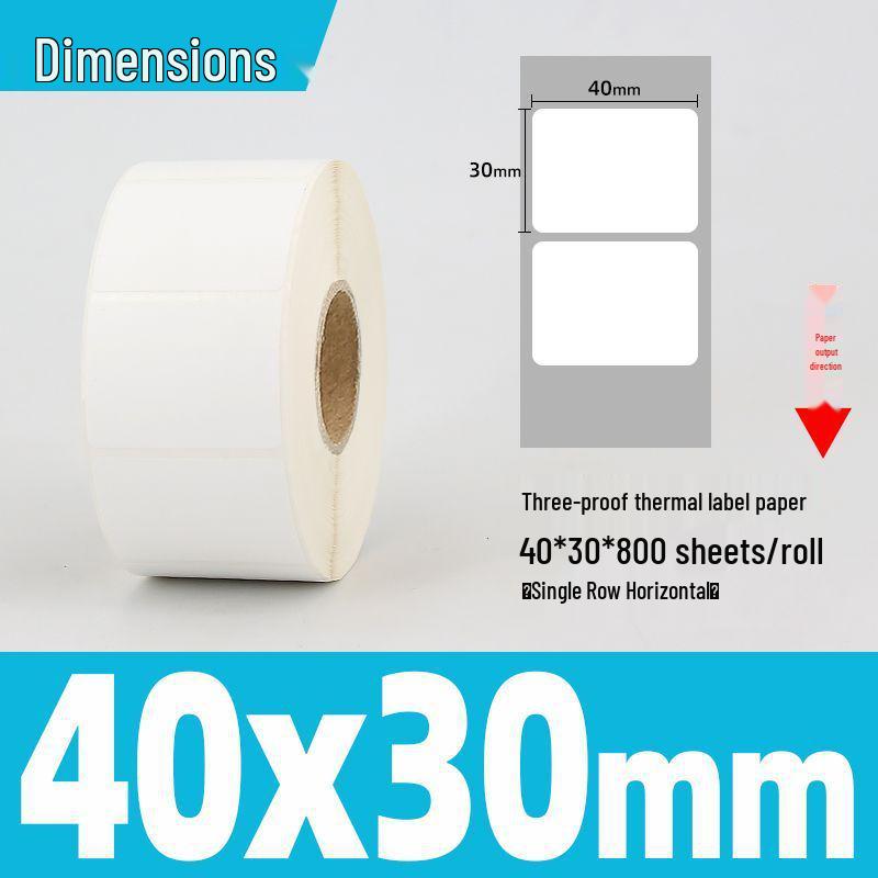 Durable Thermal Label Paper 60x40mm - Adhesive Scale Stickers