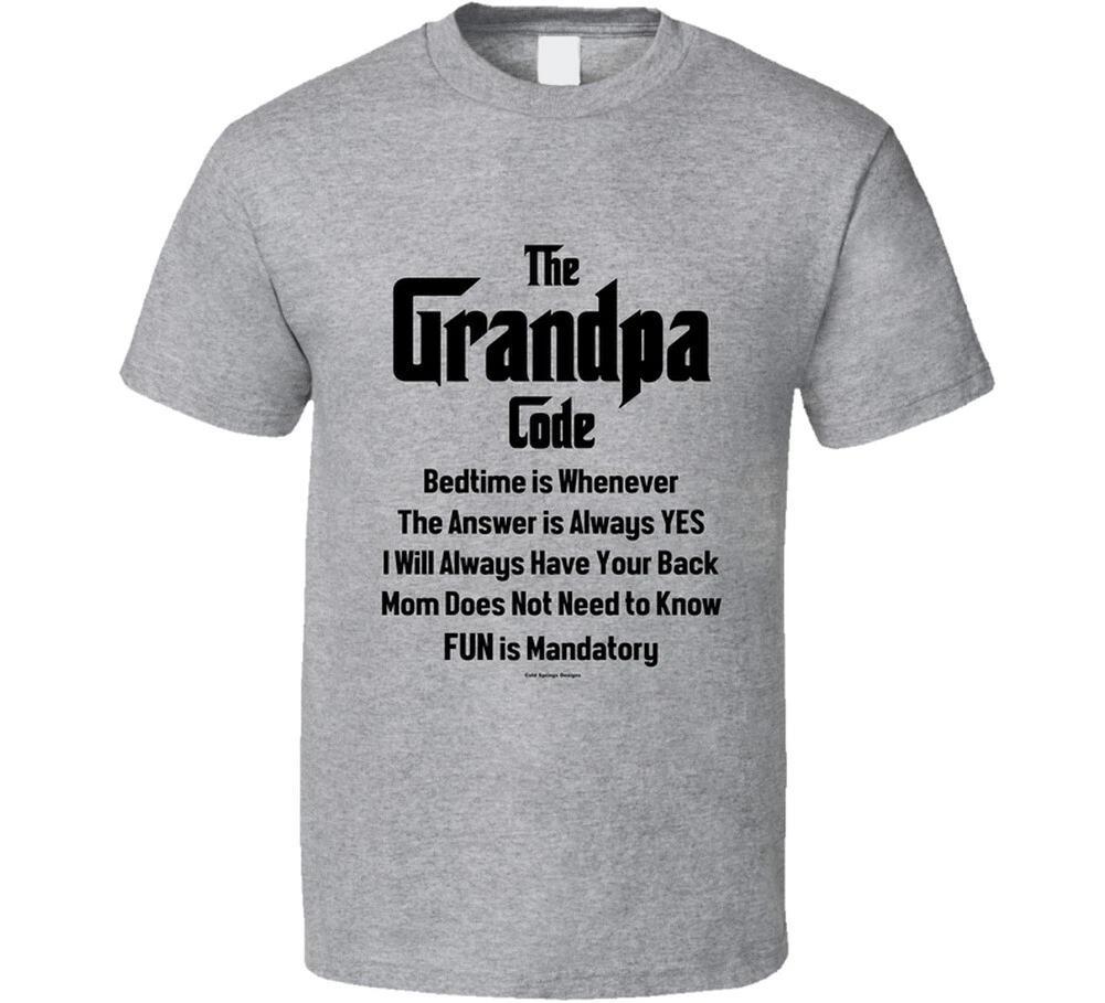 The Grandpa Code Funny Grandfather Papa Gift Dad T Shirt M