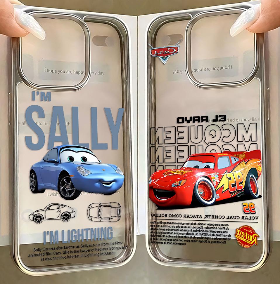 Cars L-Lightning M-McQueen Phone Case for iPhone 17 16e 16 15 14 13 12 11 Pro Max X XR Air Plus Luxury Clear Soft Back Cover