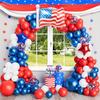 132pcs Red, White and Blue Balloon Garland Set, Balloons Suitable for Graduation Party Independence Day Balloon Arch Decoration