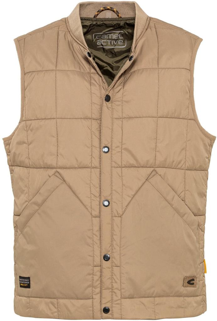 Winter Jacket Camel Active Lightweight Quilted Vest with Stand-up Collar (460330-8U99) Beige