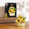 Romantic Floral Building Blocks Flower Potted Roses and Sunflowers Assembled DIY Flower Potted Toys Girls' Valentine's Day Gift