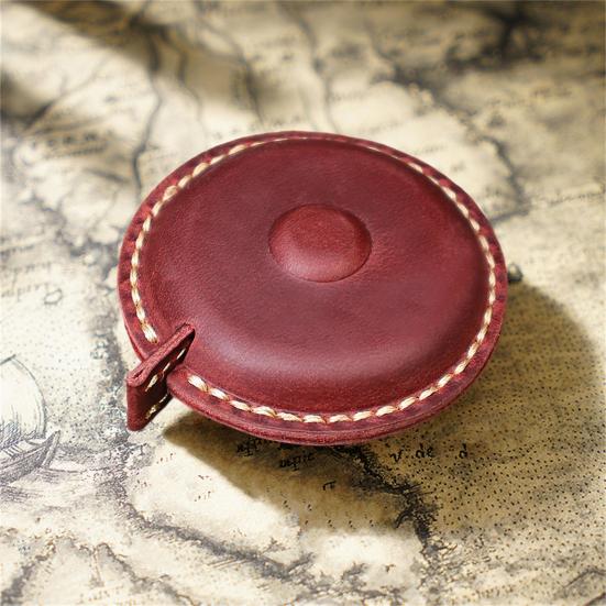 1.5M/60-inch Mini Faux Leather Tape Measure Portable Double-sided Soft Measuring Tape Retractable Flexible Height Ruler Tape Measuring Tool