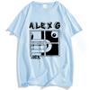 ALEX G Tričko s oknem Světlomety Album Potisk Trička Léto Krátký rukáv Volné Tričko O-výstřih Móda Pánské Dámské Oblečení