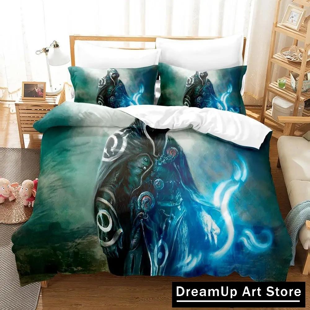 3D M-Magic The Gathering Bedding Set Quilt Cover Bed Cover with Pillowcase Twin Single Queen King Size Boys Adult Home Textile