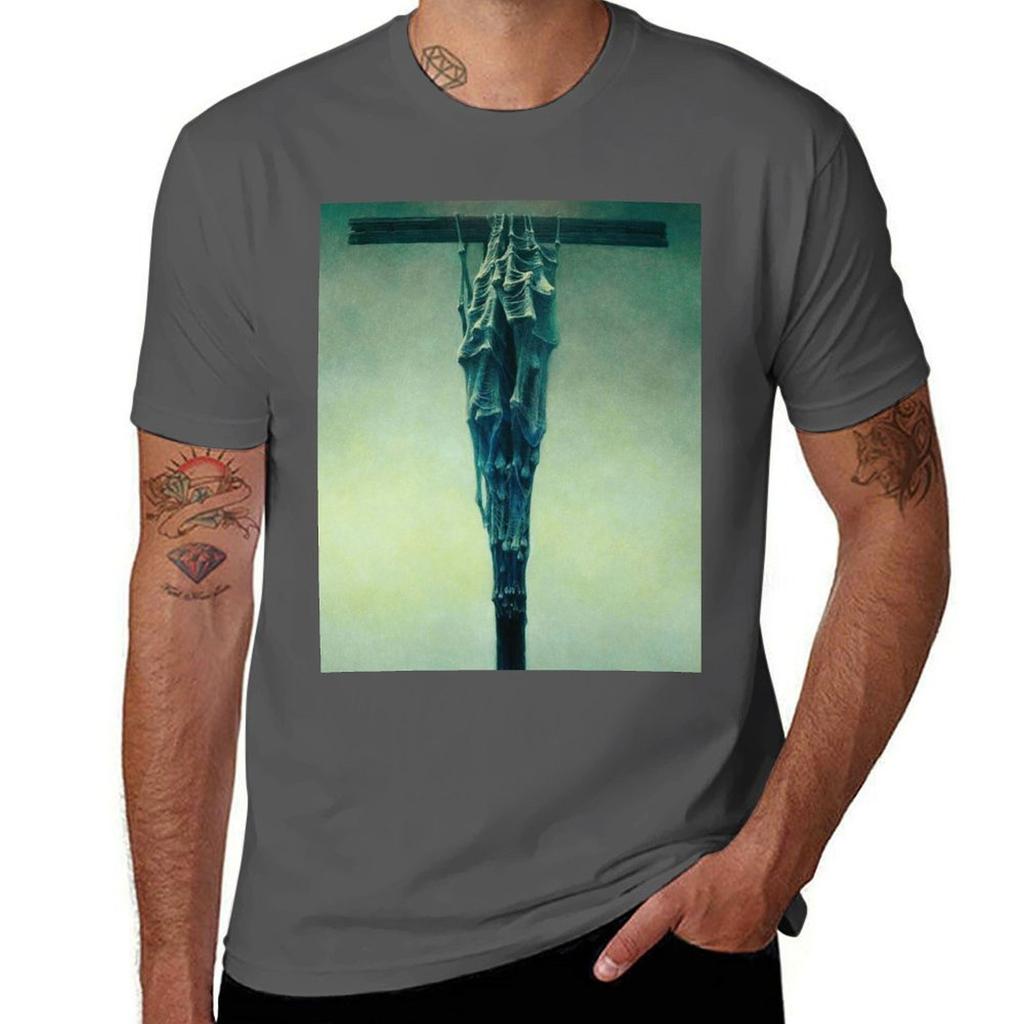Beksinski Zdzisaw Beksiski Creepy Art Horror Art Weird Art Tshirt Plus Size Comfort Fit Tee
