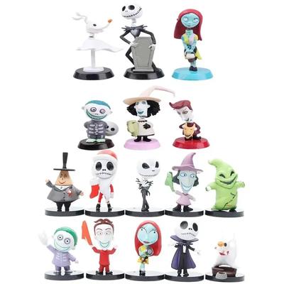 6-10 ks/šarže The Nightmare Before Christmas 7cm Mini figurka Obrázek Strašidelná Zábavná Halloweenská Panenka Model Ozdoby Hračky