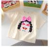 Cartoon 3D Doll T-Shirt for Kids - Pure Cotton, Short Sleeve, Summer Parent-Child Outfit
