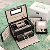 SONGMICS Jewellery Box Jewellery Box with 2 Drawers Mirror