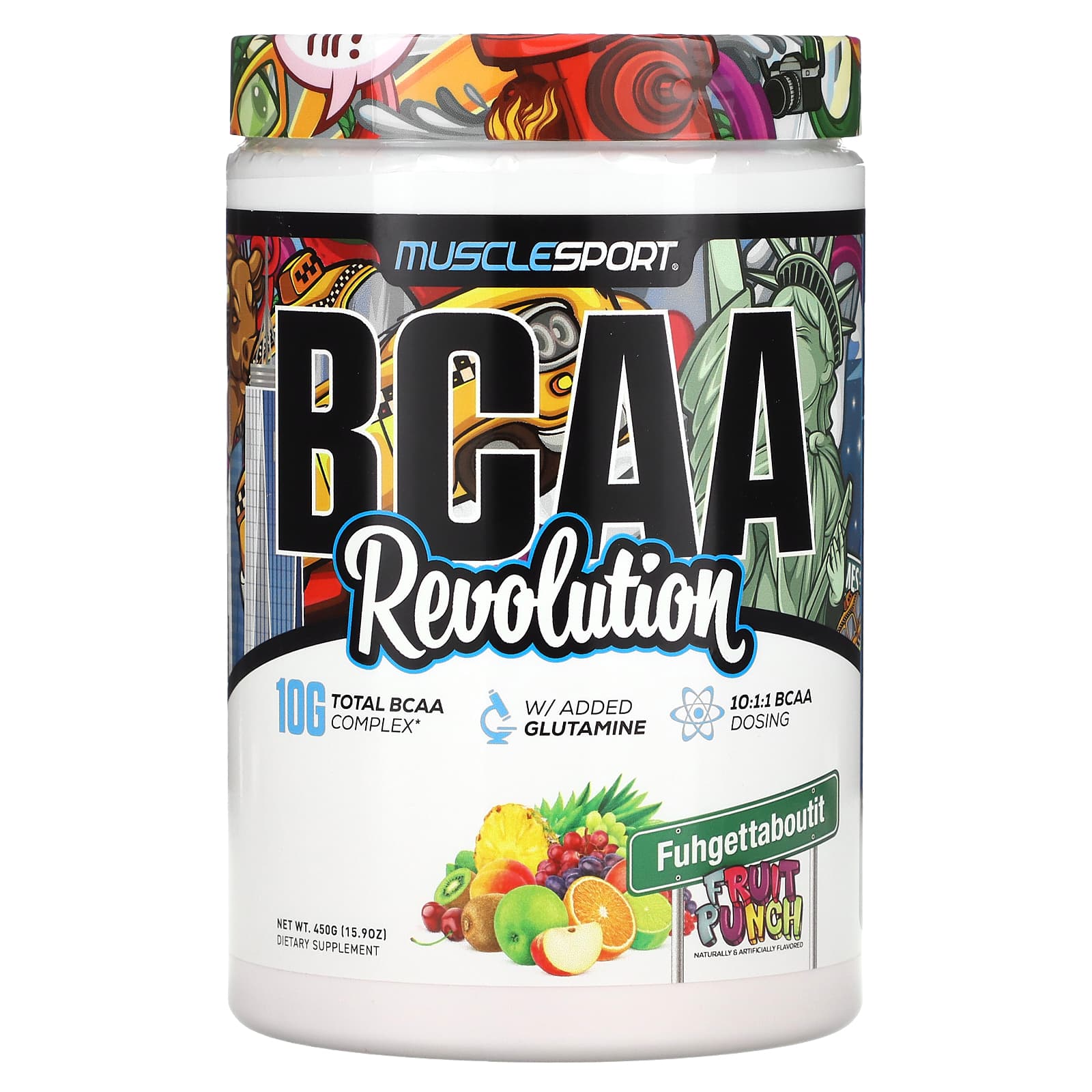 

Bcaa, Revolution, Fruit Punch, 450G(15.9Oz)